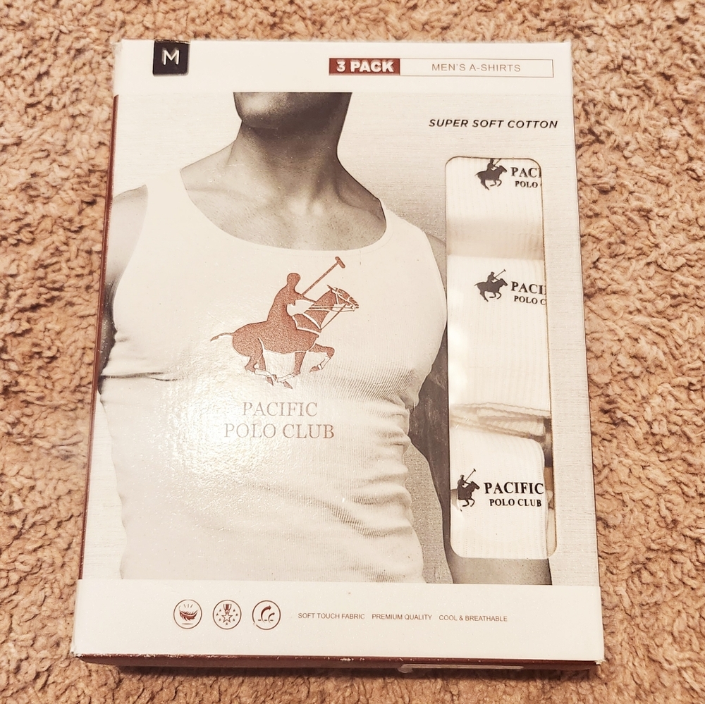 Pacific Polo Club three pack men cotton t-shirts